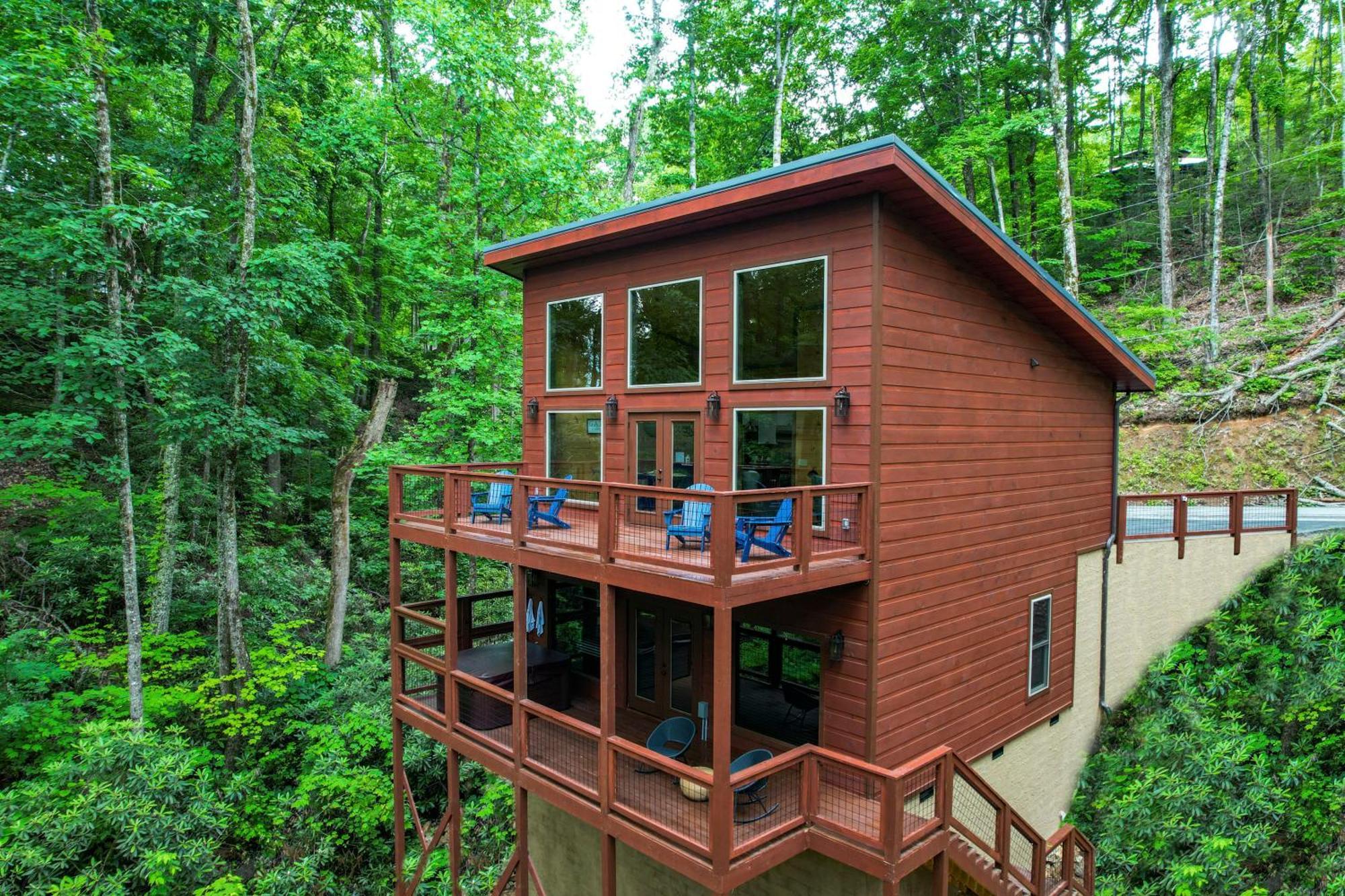 New Cozy Mountain Cabin Hot Tub Near Downtown Гетлинбург Екстериор снимка